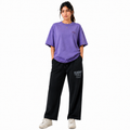 RIBBED WIDE LEGS JOGGER PANTS